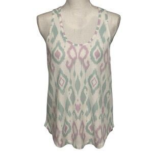 PJ Salvage Ikat Watercolor Print Loungewear Racerback Tank Sleep Top NWT
